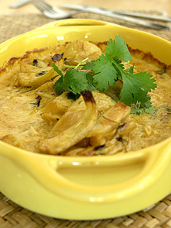 Pomys na zapiekan ryb w tym sosie mietanowym za spraw curry